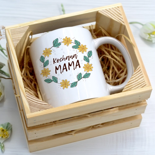 KUBEK 330ml W SKRZYNCE DLA MAMY PREZENT DZIEŃ MATKI MAMA MAMUSIA UPOMINEK