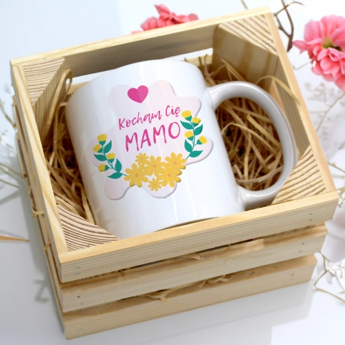 KUBEK 330ml W SKRZYNCE DLA MAMY PREZENT DZIEŃ MATKI MAMA MAMUSIA UPOMINEK