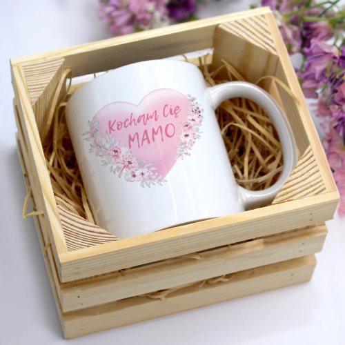 KUBEK 330ml W SKRZYNCE DLA MAMY PREZENT DZIEŃ MATKI MAMA MAMUSIA UPOMINEK