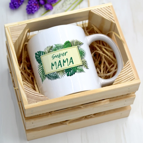 KUBEK 330ml W SKRZYNCE DLA MAMY PREZENT DZIEŃ MATKI MAMA MAMUSIA UPOMINEK