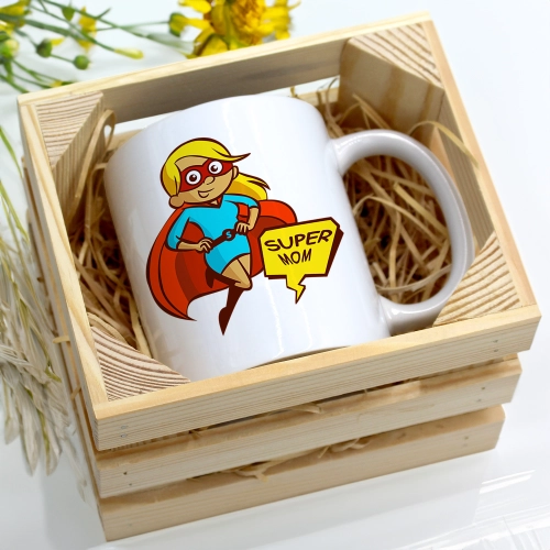 KUBEK 330ml W SKRZYNCE DLA MAMY PREZENT DZIEŃ MATKI MAMA MAMUSIA UPOMINEK