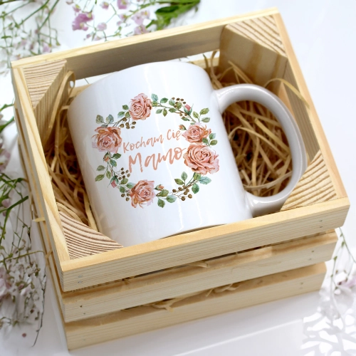 KUBEK 330ml W SKRZYNCE DLA MAMY PREZENT DZIEŃ MATKI MAMA MAMUSIA UPOMINEK