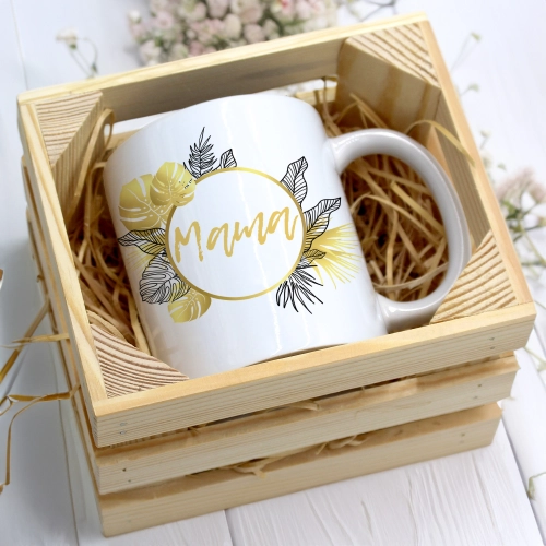 KUBEK 330ml W SKRZYNCE DLA MAMY PREZENT DZIEŃ MATKI MAMA MAMUSIA UPOMINEK