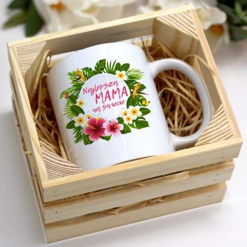 KUBEK 330ml W SKRZYNCE DLA MAMY PREZENT DZIEŃ MATKI MAMA MAMUSIA UPOMINEK