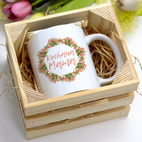KUBEK 330ml W SKRZYNCE DLA MAMY PREZENT DZIEŃ MATKI MAMA MAMUSIA UPOMINEK
