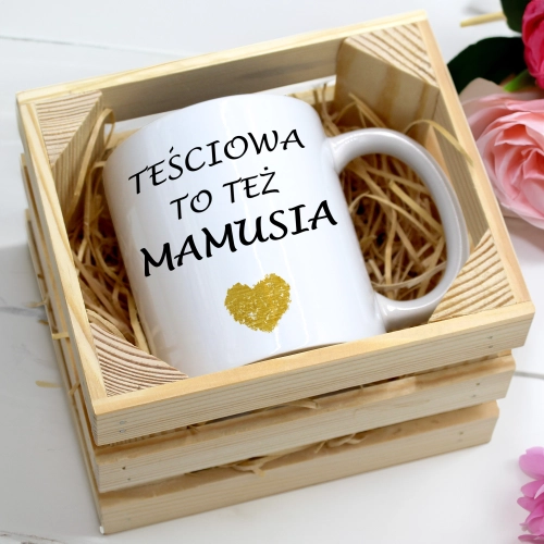 KUBEK 330ml W SKRZYNCE DLA MAMY PREZENT DZIEŃ MATKI MAMA MAMUSIA UPOMINEK