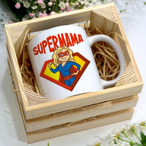 KUBEK 330ml W SKRZYNCE DLA MAMY PREZENT DZIEŃ MATKI MAMA MAMUSIA UPOMINEK