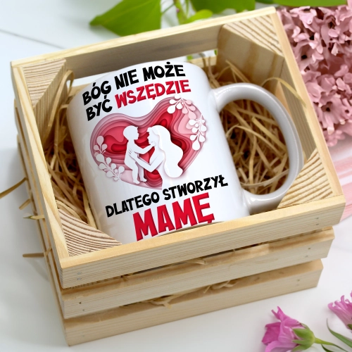 KUBEK 330ml W SKRZYNCE DLA MAMY PREZENT DZIEŃ MATKI MAMA MAMUSIA UPOMINEK