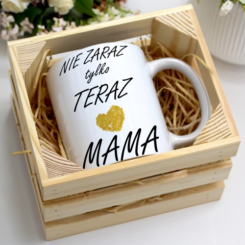 KUBEK 330ml W SKRZYNCE DLA MAMY PREZENT DZIEŃ MATKI MAMA MAMUSIA UPOMINEK