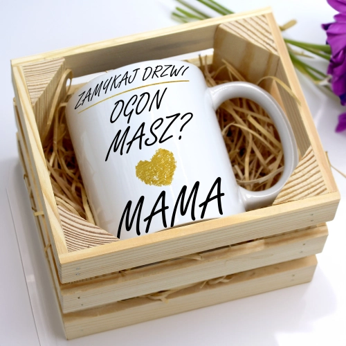 KUBEK 330ml W SKRZYNCE DLA MAMY PREZENT DZIEŃ MATKI MAMA MAMUSIA UPOMINEK