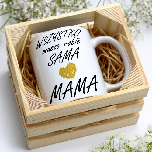 KUBEK 330ml W SKRZYNCE DLA MAMY PREZENT DZIEŃ MATKI MAMA MAMUSIA UPOMINEK
