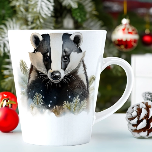 ŚWIĄTECZNY KUBEK LATTE 330ml PREZENT ŚWIĘTA ZIMOWY RENIFER JELEŃ MIKOŁAJ