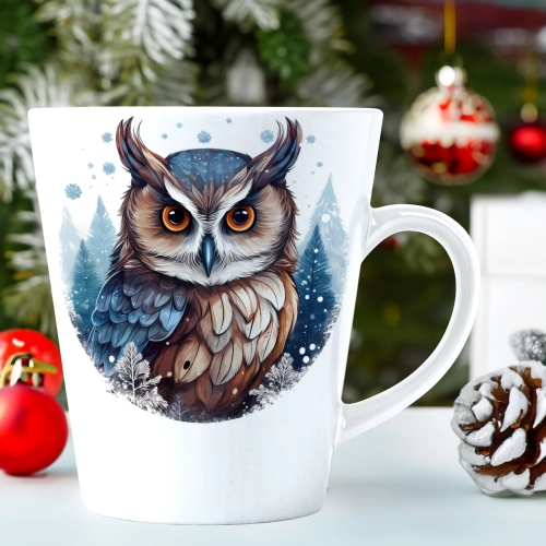 ŚWIĄTECZNY KUBEK LATTE 330ml PREZENT ŚWIĘTA ZIMOWY RENIFER JELEŃ MIKOŁAJ