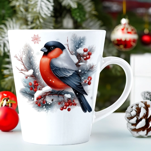 ŚWIĄTECZNY KUBEK LATTE 330ml PREZENT ŚWIĘTA ZIMOWY RENIFER JELEŃ MIKOŁAJ