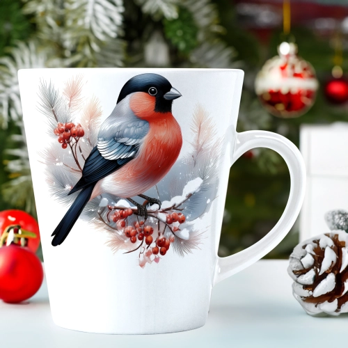 ŚWIĄTECZNY KUBEK LATTE 330ml PREZENT ŚWIĘTA ZIMOWY RENIFER JELEŃ MIKOŁAJ