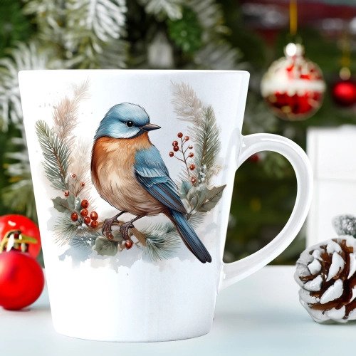 ŚWIĄTECZNY KUBEK LATTE 330ml PREZENT ŚWIĘTA ZIMOWY RENIFER JELEŃ MIKOŁAJ