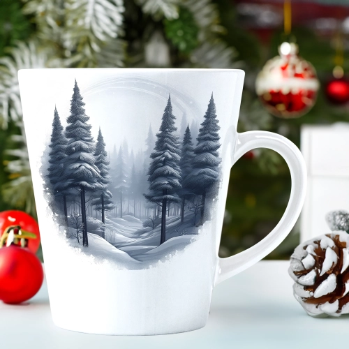 ŚWIĄTECZNY KUBEK LATTE 330ml PREZENT ŚWIĘTA ZIMOWY RENIFER JELEŃ MIKOŁAJ