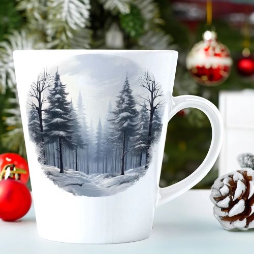 ŚWIĄTECZNY KUBEK LATTE 330ml PREZENT ŚWIĘTA ZIMOWY RENIFER JELEŃ MIKOŁAJ