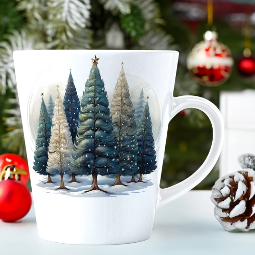 ŚWIĄTECZNY KUBEK LATTE 330ml PREZENT ŚWIĘTA ZIMOWY RENIFER JELEŃ MIKOŁAJ