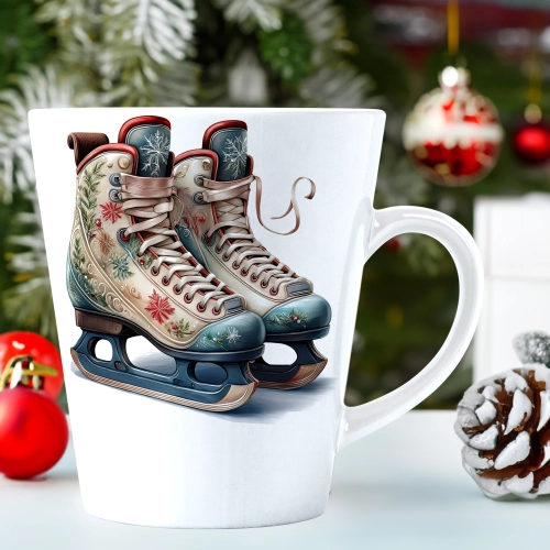 ŚWIĄTECZNY KUBEK LATTE 330ml PREZENT ŚWIĘTA ZIMOWY RENIFER JELEŃ MIKOŁAJ