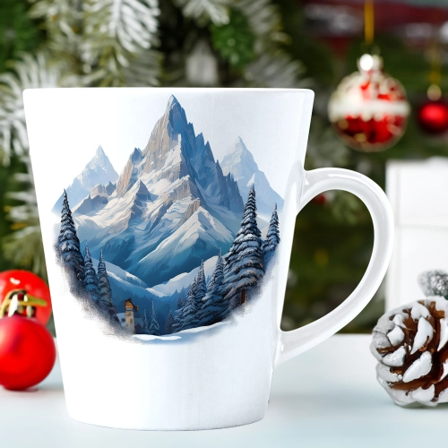 ŚWIĄTECZNY KUBEK LATTE 330ml PREZENT ŚWIĘTA ZIMOWY RENIFER JELEŃ MIKOŁAJ