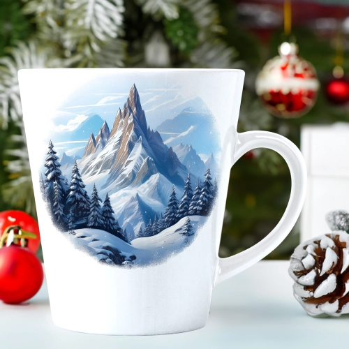 ŚWIĄTECZNY KUBEK LATTE 330ml PREZENT ŚWIĘTA ZIMOWY RENIFER JELEŃ MIKOŁAJ