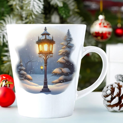 ŚWIĄTECZNY KUBEK LATTE 330ml PREZENT ŚWIĘTA ZIMOWY RENIFER JELEŃ MIKOŁAJ