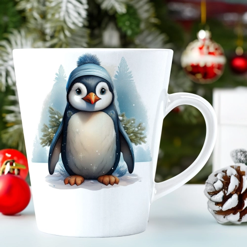 ŚWIĄTECZNY KUBEK LATTE 330ml PREZENT ŚWIĘTA ZIMOWY RENIFER JELEŃ MIKOŁAJ