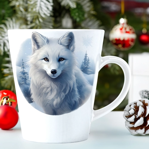 ŚWIĄTECZNY KUBEK LATTE 330ml PREZENT ŚWIĘTA ZIMOWY RENIFER JELEŃ MIKOŁAJ