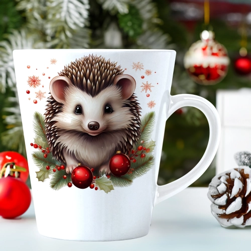 ŚWIĄTECZNY KUBEK LATTE 330ml PREZENT ŚWIĘTA ZIMOWY RENIFER JELEŃ MIKOŁAJ