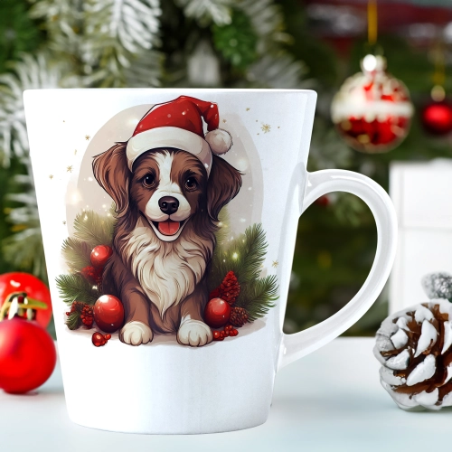 ŚWIĄTECZNY KUBEK LATTE 330ml PREZENT ŚWIĘTA ZIMOWY RENIFER JELEŃ MIKOŁAJ