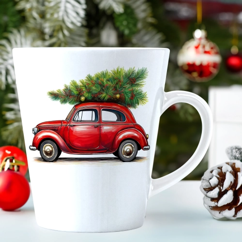 ŚWIĄTECZNY KUBEK LATTE 330ml PREZENT ŚWIĘTA ZIMOWY RENIFER JELEŃ MIKOŁAJ