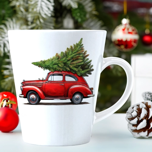 ŚWIĄTECZNY KUBEK LATTE 330ml PREZENT ŚWIĘTA ZIMOWY RENIFER JELEŃ MIKOŁAJ