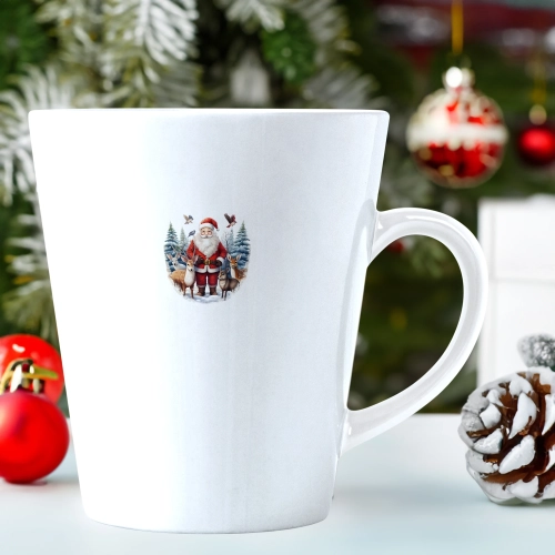 ŚWIĄTECZNY KUBEK LATTE 330ml PREZENT ŚWIĘTA ZIMOWY RENIFER JELEŃ MIKOŁAJ