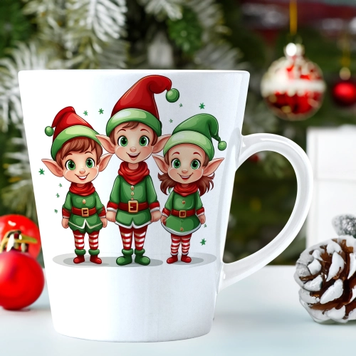 ŚWIĄTECZNY KUBEK LATTE 330ml PREZENT ŚWIĘTA ZIMOWY RENIFER JELEŃ MIKOŁAJ