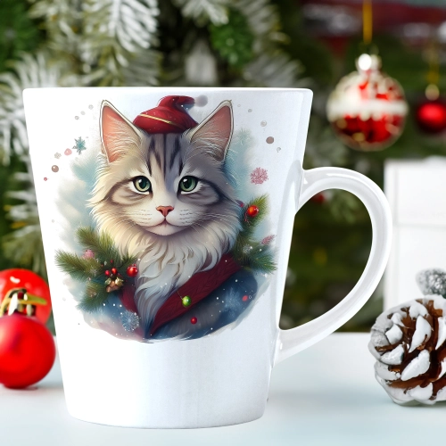 ŚWIĄTECZNY KUBEK LATTE 330ml PREZENT ŚWIĘTA ZIMOWY RENIFER JELEŃ MIKOŁAJ