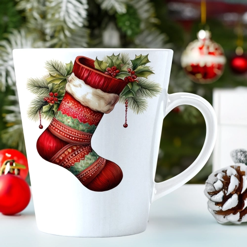 ŚWIĄTECZNY KUBEK LATTE 330ml PREZENT ŚWIĘTA ZIMOWY RENIFER JELEŃ MIKOŁAJ