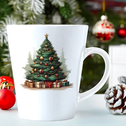 ŚWIĄTECZNY KUBEK LATTE 330ml PREZENT ŚWIĘTA ZIMOWY RENIFER JELEŃ MIKOŁAJ