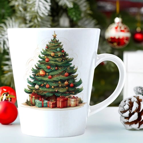 ŚWIĄTECZNY KUBEK LATTE 330ml PREZENT ŚWIĘTA ZIMOWY RENIFER JELEŃ MIKOŁAJ