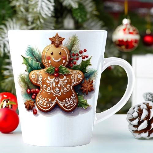 ŚWIĄTECZNY KUBEK LATTE 330ml PREZENT ŚWIĘTA ZIMOWY RENIFER JELEŃ MIKOŁAJ