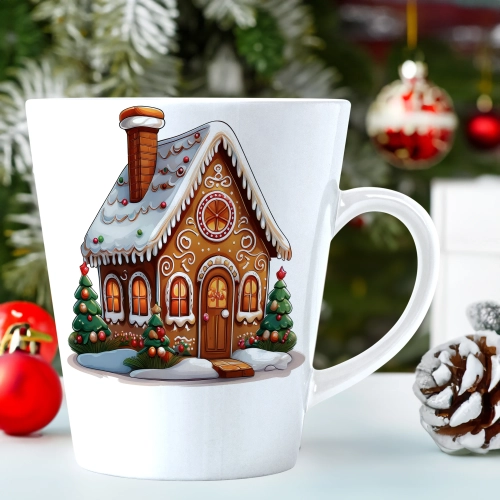 ŚWIĄTECZNY KUBEK LATTE 330ml PREZENT ŚWIĘTA ZIMOWY RENIFER JELEŃ MIKOŁAJ