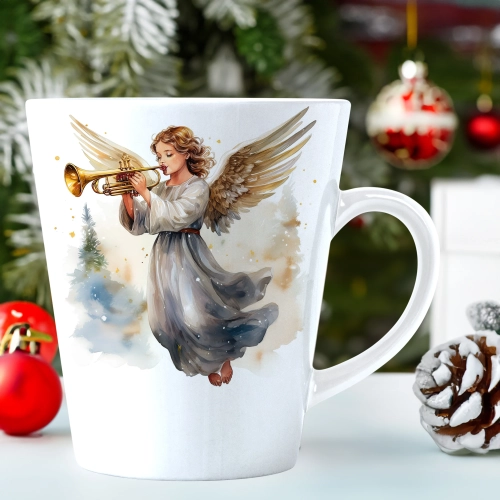 ŚWIĄTECZNY KUBEK LATTE 330ml PREZENT ŚWIĘTA ZIMOWY RENIFER JELEŃ MIKOŁAJ