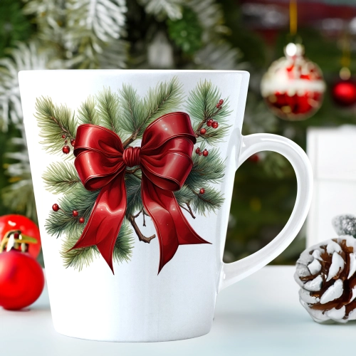 ŚWIĄTECZNY KUBEK LATTE 330ml PREZENT ŚWIĘTA ZIMOWY RENIFER JELEŃ MIKOŁAJ