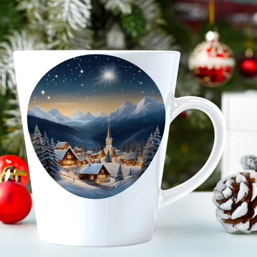 ŚWIĄTECZNY KUBEK LATTE 330ml PREZENT ŚWIĘTA ZIMOWY RENIFER JELEŃ MIKOŁAJ