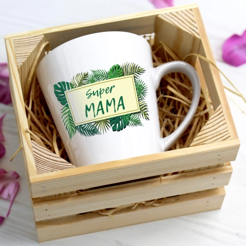 KUBEK LATTE 330ml W SKRZYNCE DLA MAMY PREZENT DZIEŃ MATKI MAMA MAMUSIA