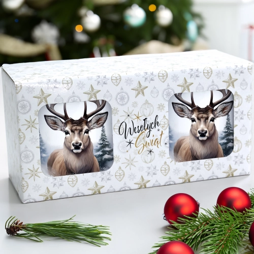 ŚWIĄTECZNY KOMPLET KUBKÓW 330ml NA PREZENT MIKOŁAJ ZESTAW ŚWIĘTA MIKOŁAJ