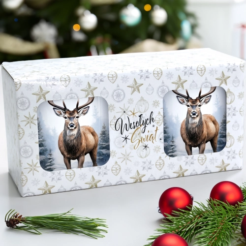 ŚWIĄTECZNY KOMPLET KUBKÓW 330ml NA PREZENT MIKOŁAJ ZESTAW ŚWIĘTA MIKOŁAJ