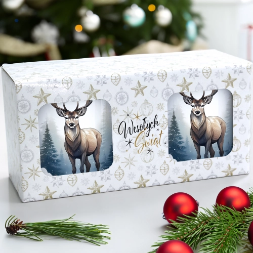 ŚWIĄTECZNY KOMPLET KUBKÓW 330ml NA PREZENT MIKOŁAJ ZESTAW ŚWIĘTA MIKOŁAJ