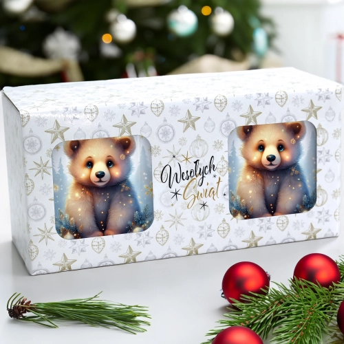 ŚWIĄTECZNY KOMPLET KUBKÓW 330ml NA PREZENT MIKOŁAJ ZESTAW ŚWIĘTA MIKOŁAJ