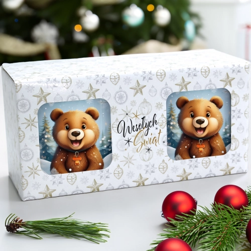 ŚWIĄTECZNY KOMPLET KUBKÓW 330ml NA PREZENT MIKOŁAJ ZESTAW ŚWIĘTA MIKOŁAJ